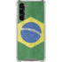 Brazil Flag Distressed Galaxy S24 FE Clear Case
